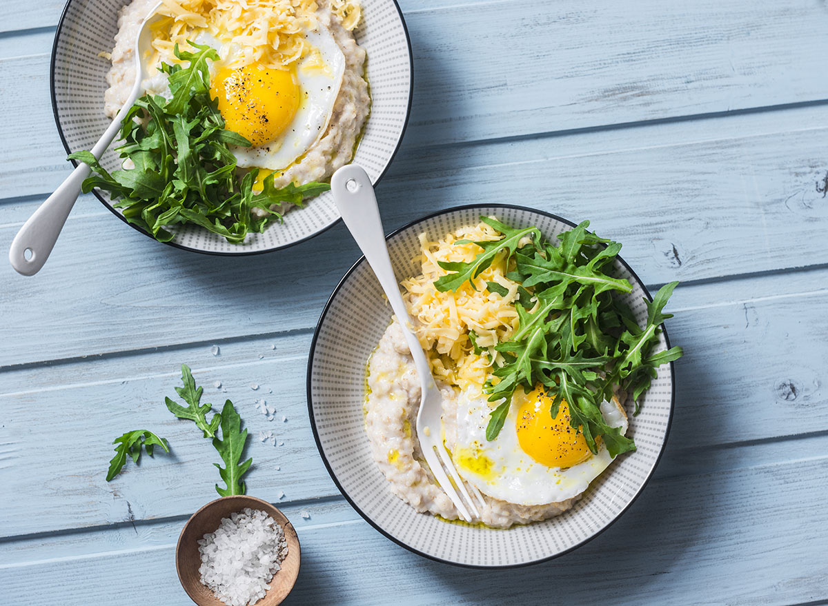 fried eggs oatmeal