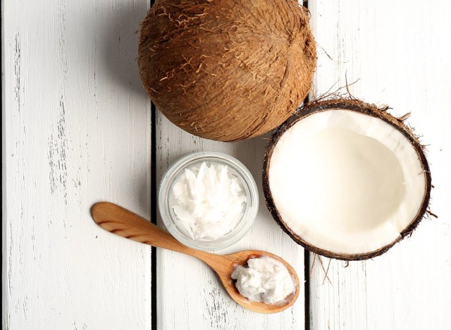 coconut oil with spoon