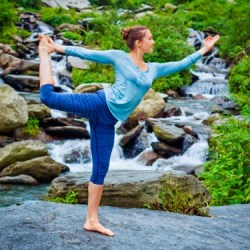 morning yoga pose dancer