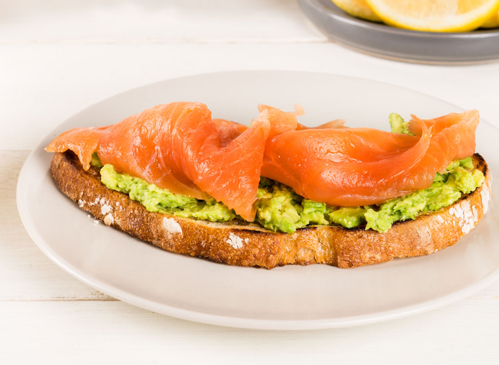 Salmon lox toast