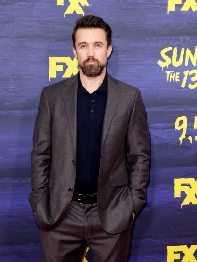 rob mcelhenney in gray suit