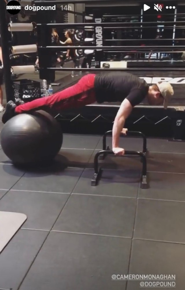 cameron monaghan working out at dogpound