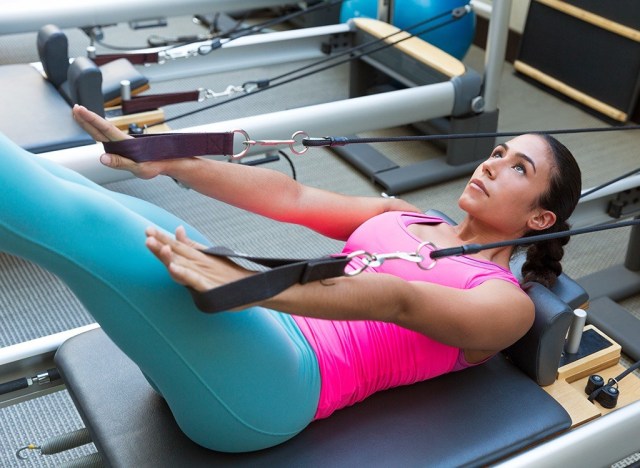 woman doing pilates