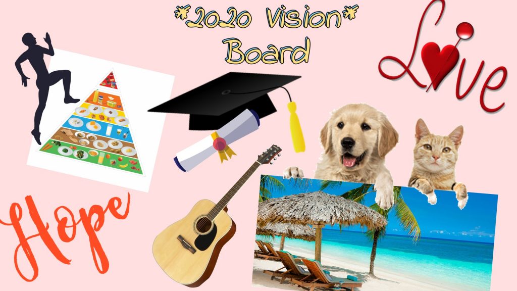 Vision Board Template (via Kapwing)