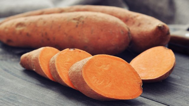 sliced sweet potatoes