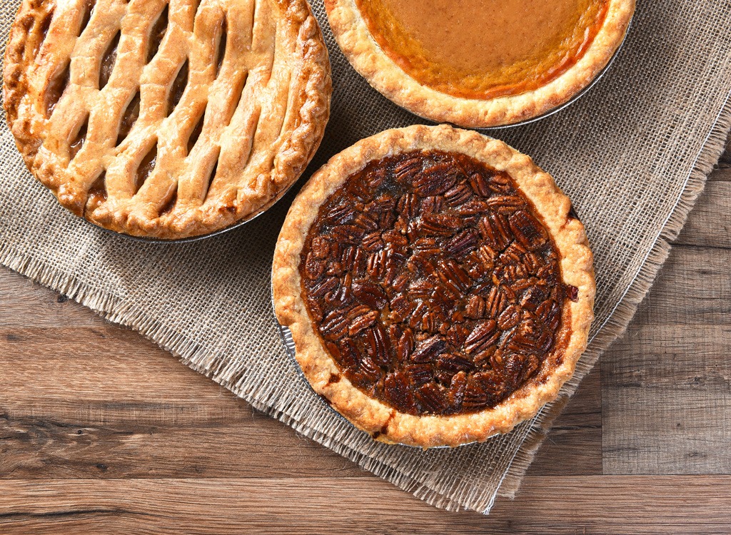 Frozen pies pecan pumpkin apple