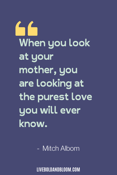 mother appreciation quote by mitch albom