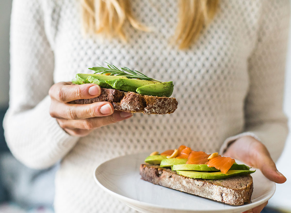 whole wheat avocado toast