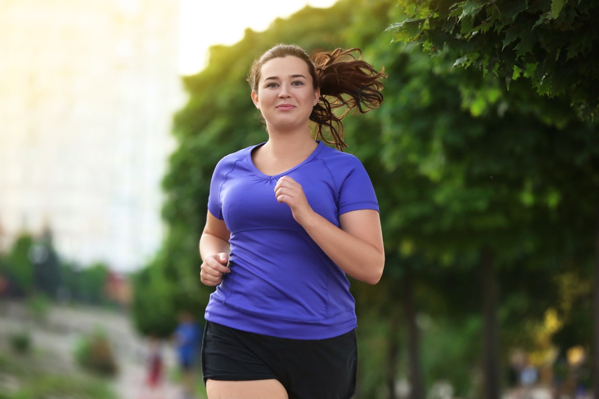 woman jogging