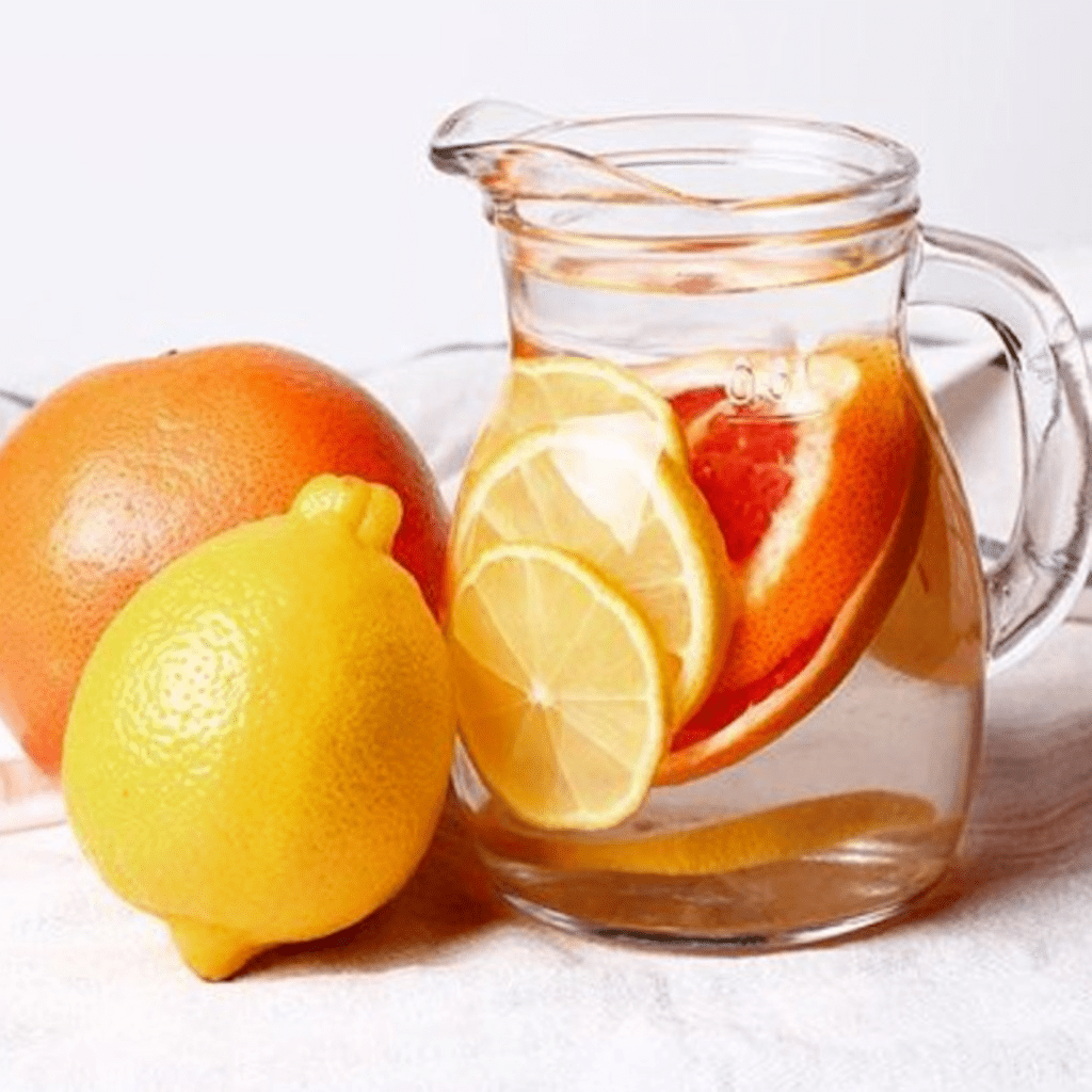 orange lemon mint water