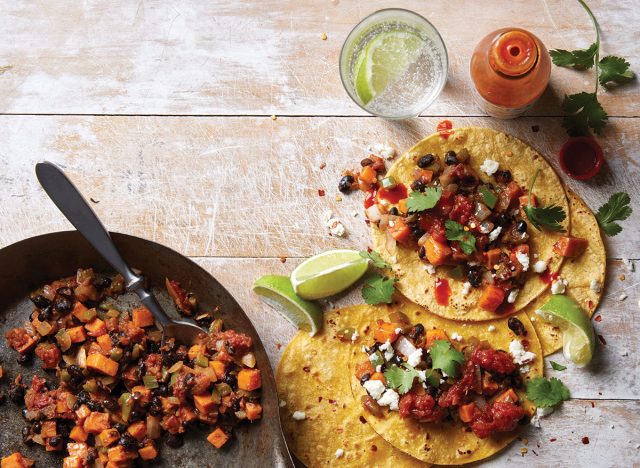 black bean and sweet potato tacos