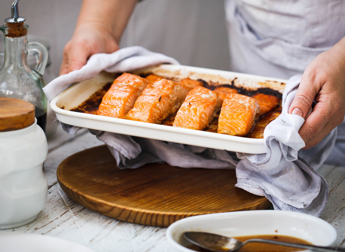 Baked Salmon on Oven Tray