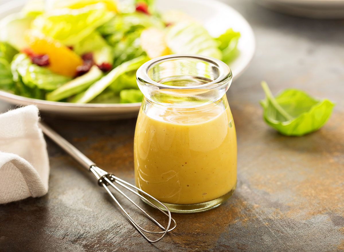 Homemade honey mustard salad dressing