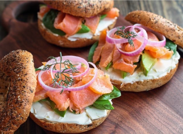 smoked salmon bagel