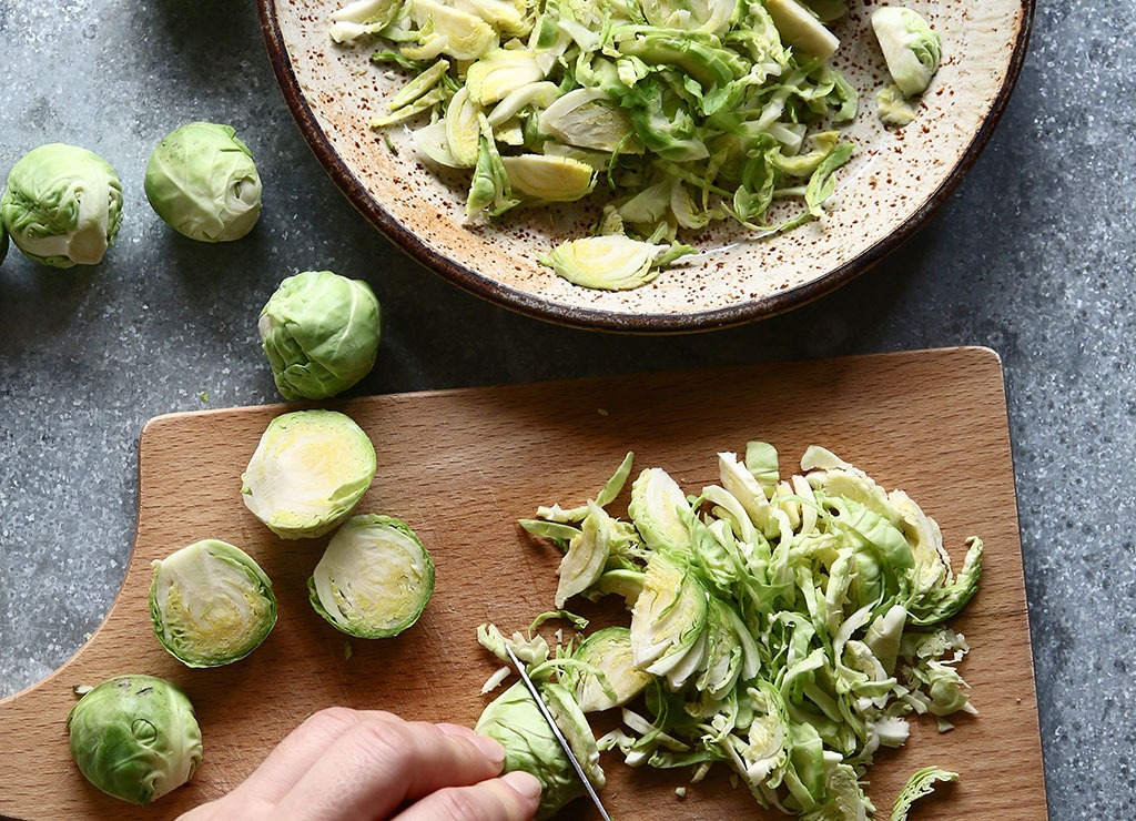 Brussels sprouts cutting board