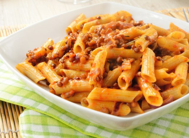 pasta with lentils