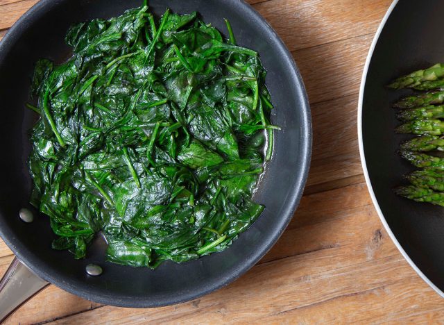 cooked spinach